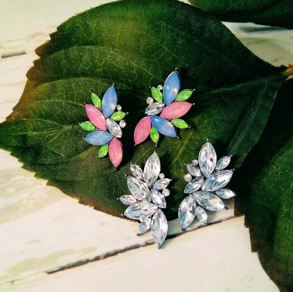 ‼️Crystal Rhinestone earrings - Picture 3 of 7